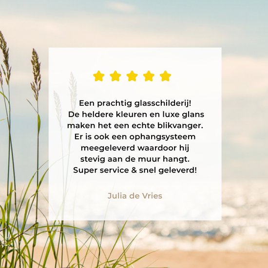 Peinture sur verre MuchoWow® - Brins d'herbe dans les dunes - 30x20 cm - Peintures sur verre acrylique - Photo sur Glas