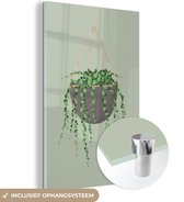 MuchoWow® Peinture sur Verre - Plant Hanger - Plante Suspendue - Plantes - 60x90 cm - Peintures sur Verre Acrylique - Photo sur Glas