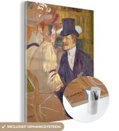 MuchoWow® Glasschilderij 60x80 cm - Schilderij acrylglas - The Englishman - Schilderij van Henri de Toulouse-Lautrec - Foto op glas - Schilderijen