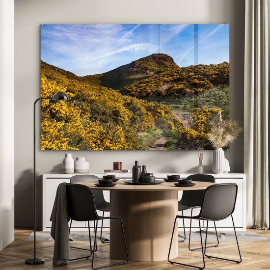 Peinture sur verre - Un chemin mène à Arthur's Seat près d'Edimbourg en Ecosse - 180x120 cm - Peintures sur Verre Peintures - Photo sur Glas