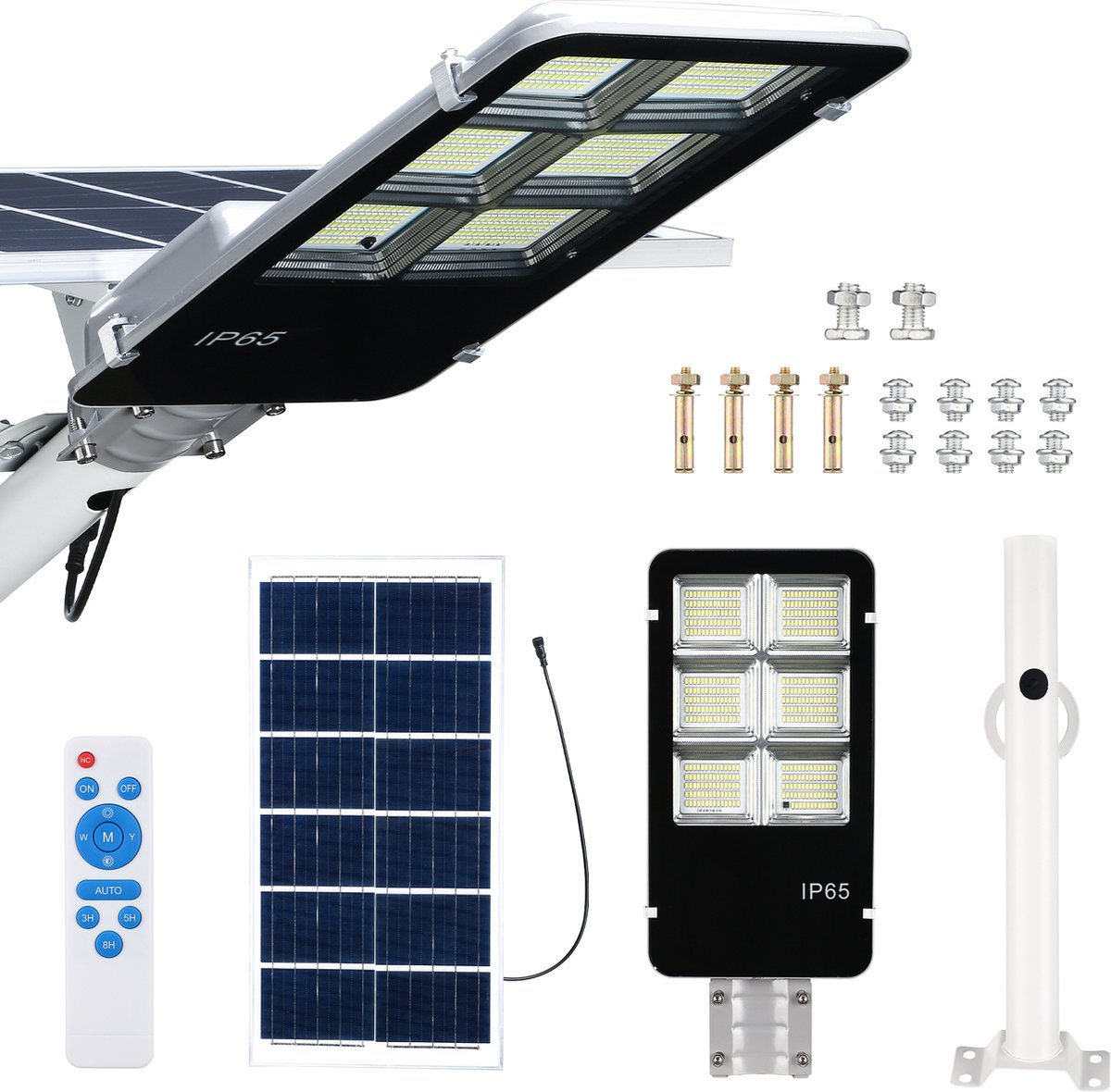 Behave Proffesionele Solar Wandlamp - Zonneenergie - Tuinverlichting Buiten - Buitenlamp - Tuinlamp - Bewegingsensor - Incl. Zonnepaneel - Zwart