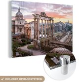MuchoWow® Glasschilderij 60x40 cm - Schilderij acrylglas - Forum Romanum - Rome - Italië - Foto op glas - Schilderijen
