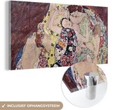 MuchoWow® Glasschilderij 80x40 cm - Schilderij acrylglas - De maagd - Gustav Klimt - Foto op glas - Schilderijen