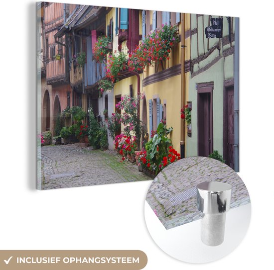 MuchoWow® Glasschilderij 30x20 cm - Schilderij acrylglas - Een