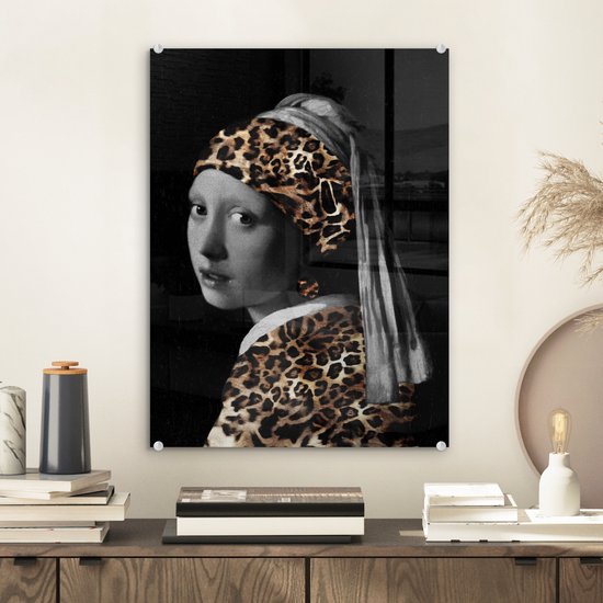 Peinture sur Verre - Fille à la Perle - Panthère - Maîtres Anciens - 30x40 cm - Peintures sur Verre Peintures - Photo sur Glas