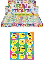 120 Stuks - Fun Stickers - Model Smiley's - In Display - Uitdeelcadeautjes - Smilli Sticker - Traktatie kind- Jongens - Meisjes