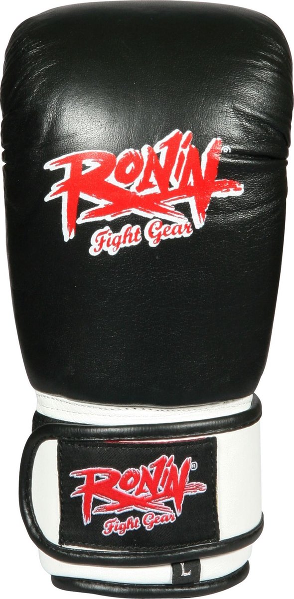 Ronin Pro Punch Zakhandschoenen Leer – Zwart met wit - XL