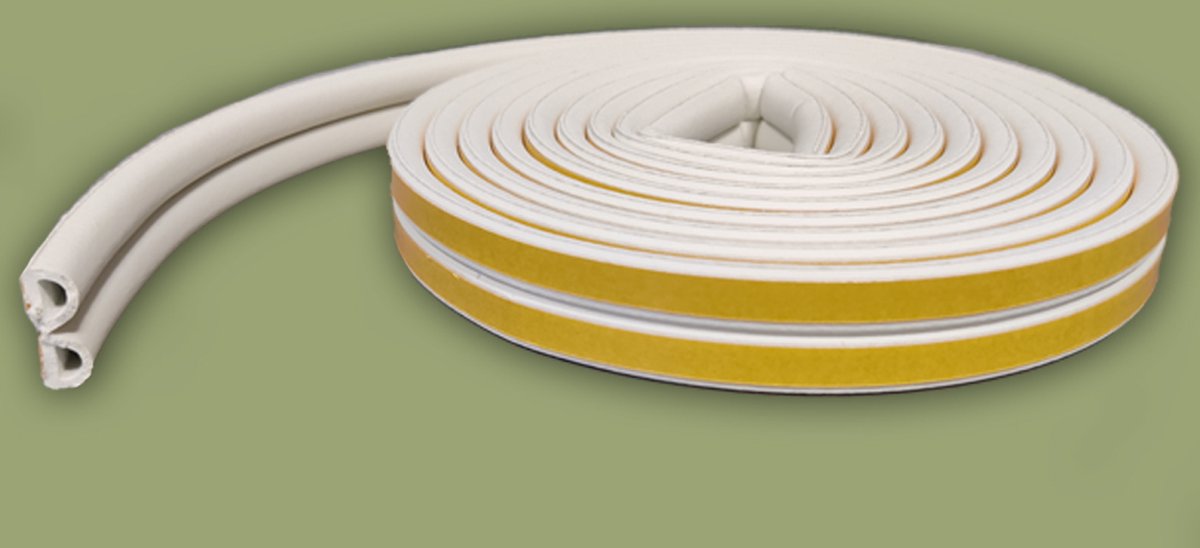Tochtstrip D profiel - Voor kieren van 2 tot 5,5 mm - 6 meter - Zelfklevend - Energiebesparend