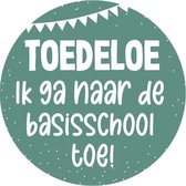 500 Stickers Toedeloe ik ga naar de basisschool toe - Groen - Afscheid peuterspeelzaal kinderdagverblijf - Sluitsticker - Feestelijk inpakken - Traktatie - Verjaardag - Feest - Kinderfeest - Kinderverjaardag