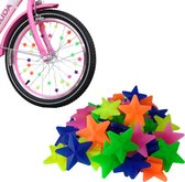 Entergoods® Spoke Beads Vélo pour enfant comme décoration de vélo - Étoile - Perles de vélo colorées pour Enfants - Étoiles pour Rayons - 36 pièces