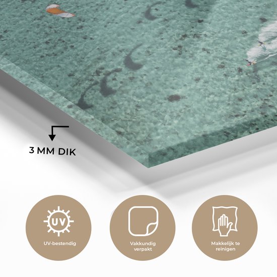 Peinture sur Verre - Gens Kitesurf sur l'Océan - 30x20 cm - Peintures sur Verre Peintures - Photo sur Glas