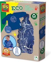 SES - Eco - kliederschort - 100% recycled materiaal - maat 2-6 jaar - klittenband sluiting