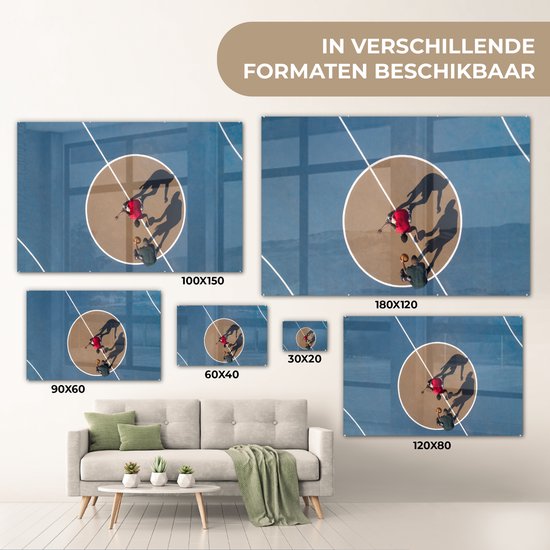 MuchoWow® Peinture sur verre 180x120 cm - Peinture sur verre acrylique - Basket-ball - Photo sur verre - Peintures