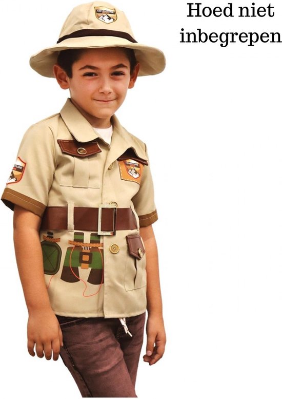 Safari Ranger Jas - DeQube - Verkleedkleding Ontdekkingsreiziger - 3 tot 6 Jaar