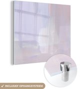 MuchoWow® Glasschilderij 50x50 cm - Schilderij acrylglas - Pastel - Verf - Design - Foto op glas - Schilderijen