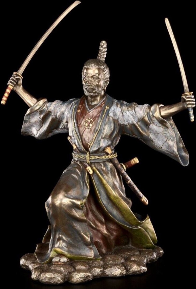 Veronese Design Japanse Samoerai met Katana - Gebronsd beeld - Zeer gedetailleerd