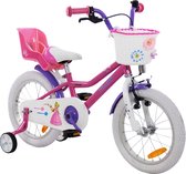 2Cycle Princess Kinderfiets - 16 inch - Roze - met Poppenzitje - Meisjesfiets