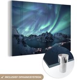 Peinture sur Verre - Aurores Boréales - Vert - Mer - 60x40 cm - Peintures sur Verre Peintures - Photo sur Glas