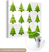 MuchoWow® Peinture sur verre - Motif - Arbre de Noël - Noël - 90x90 cm - Peintures acrylique - Photo sur Glas