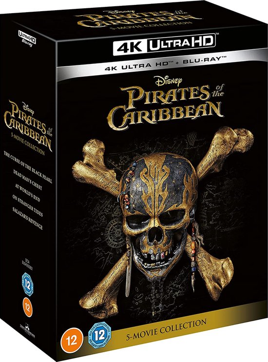 Pirates of The Caribbean 1-5 4K UHD + blu-ray (Import zonder NL OT)