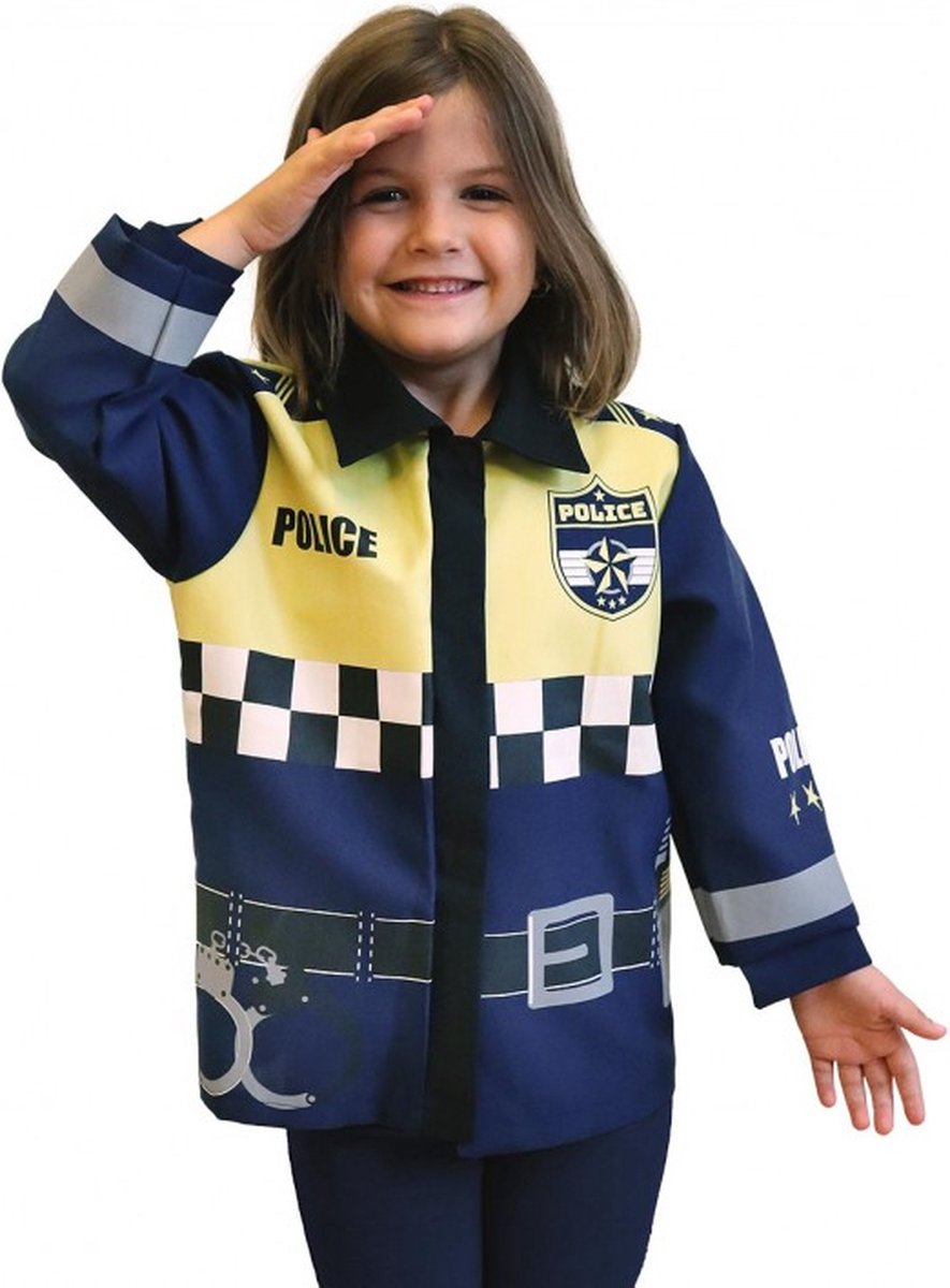 Politiejas met Lange Mouw - DeQube - Verkleedkleding Politie — afbeelding 2