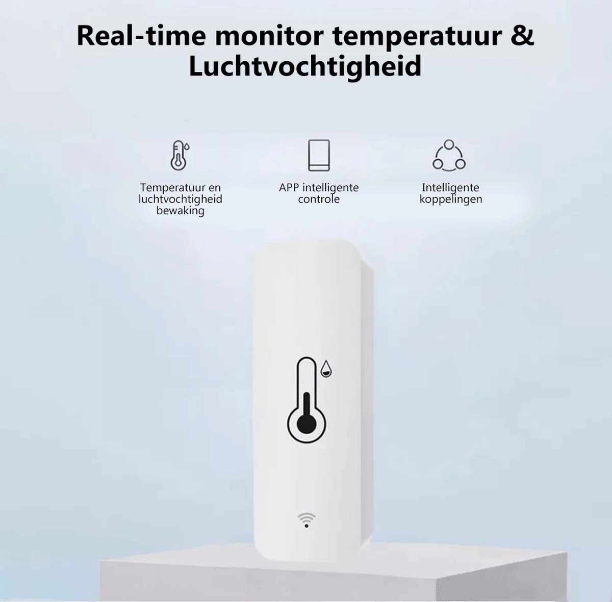 Smart temperatuur en vochtigheidssensor - WiFi-app - Smart Home Remote Monitor - werkt met Alexa en Google Assistant