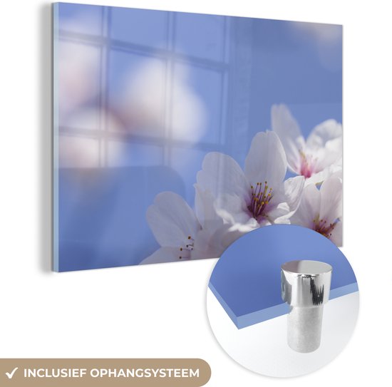 MuchoWow® Peinture sur verre 120x80 cm - Peinture sur verre acrylique - Fleur - Fleurs - Printemps - Photo sur verre - Peintures