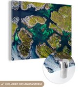 MuchoWow® Glasschilderij 40x30 cm - Schilderij acrylglas - eilanden - Foto op glas - Schilderijen