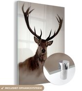 Peintures Plexiglas - Cerf - Bois - Animaux - 30x40 cm - Peinture sur verre