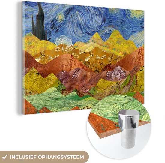 MuchoWow® Glasschilderij 60x40 cm - Schilderij acrylglas - Van Gogh - Oude Meesters - Schilderij - Foto op glas - Schilderijen