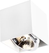 QAZQA box - Design LED Plafondspot | Spotje | Opbouwspot - 1 lichts - L 120 mm - Wit - Industrieel -  Woonkamer | Slaapkamer | Keuken