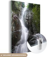 MuchoWow® Glasschilderij 90x120 cm - Schilderij acrylglas - Waterval in het Nationaal park Henri Pittier in Venezuela - Foto op glas - Schilderijen
