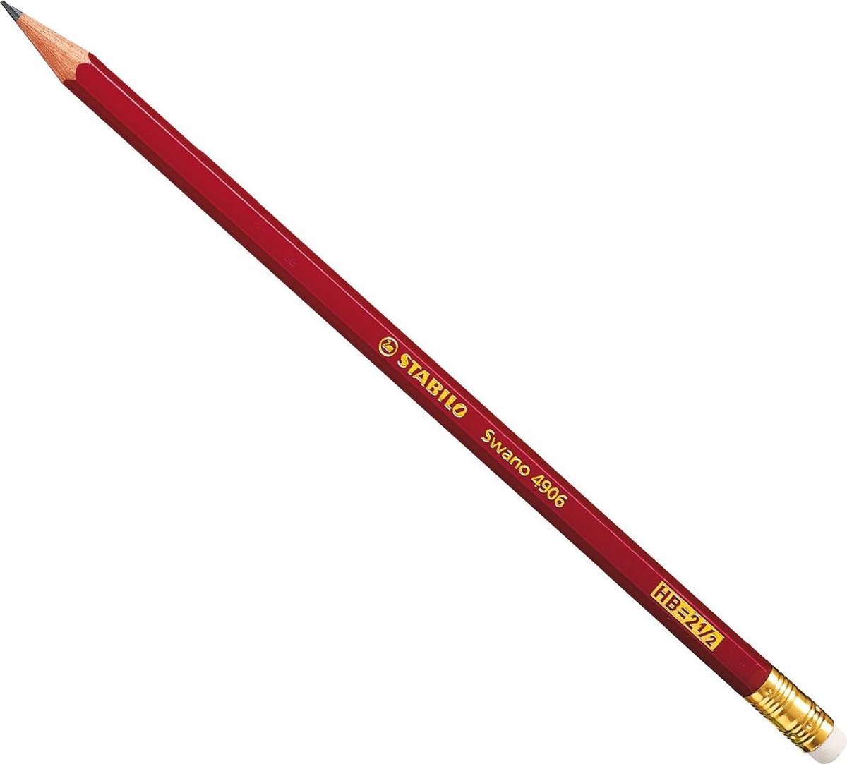 STABILO Swano 4906 - Grafietpotlood - Hardheid HB + Gum - Per Sstuk