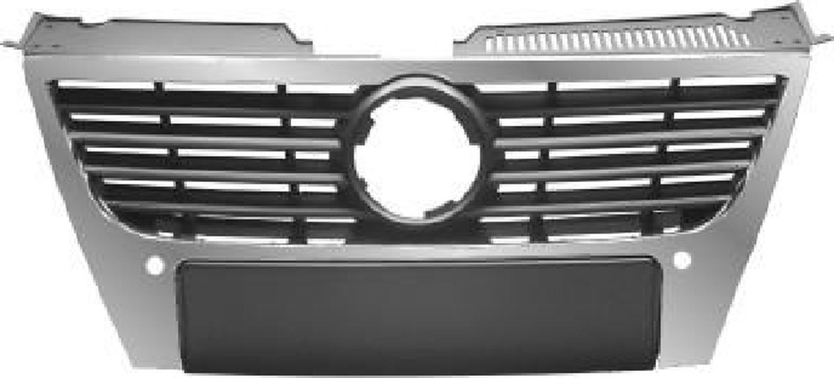 Volkswagen Passat, 2005 - 2010 - grille, PDC, met chromelijsten, voor embleem van 150 mm