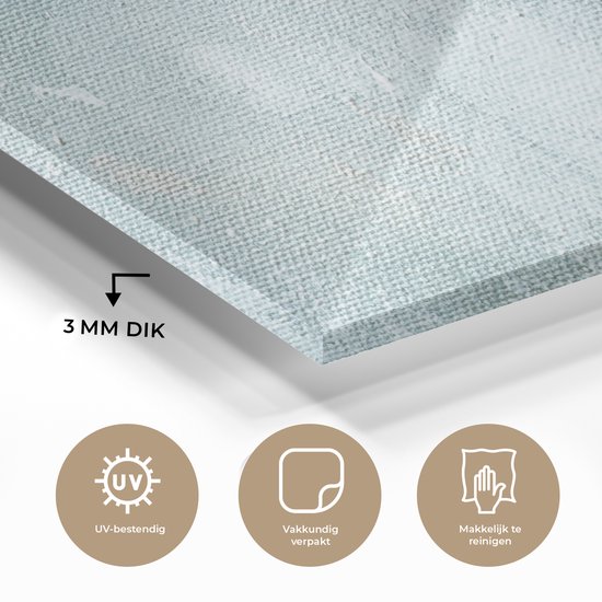 MuchoWow® Glasschilderij 60x40 cm - Schilderij acrylglas - Acrylverf - Abstract - Design - Foto op glas - Schilderijen