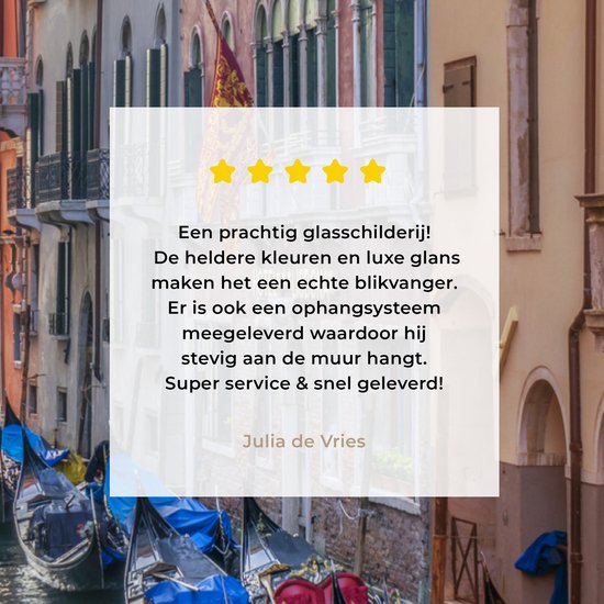 Gondoles à Venise en Glas 60x90 cm - Tirage photo sur Glas (décoration murale en plexiglas)