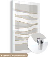 MuchoWow® Peinture sur verre 120x180 cm - Peinture sur verre acrylique - Ligne - Abstrait - Motifs - Photo sur verre - Peintures