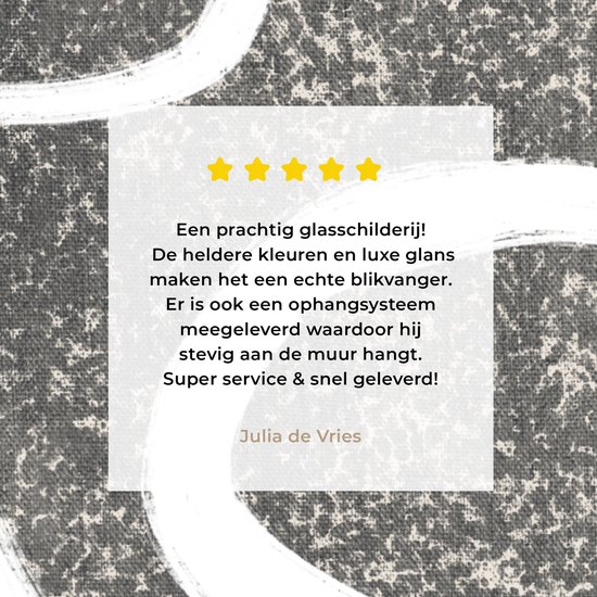 MuchoWow® Peinture sur verre 20x20 cm - Peinture sur verre acrylique - Abstrait - Minimalisme - Design - Photo sur verre - Peintures