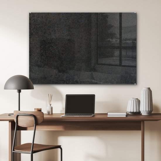 MuchoWow® Peinture sur verre 120x80 cm - Peinture sur verre acrylique - Industriel - Béton - Grijs - Structures - Rétro - Photo sur verre - Peintures