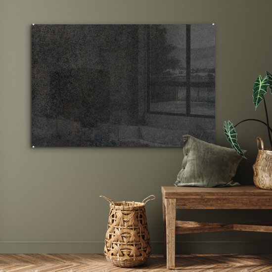 MuchoWow® Peinture sur verre 120x80 cm - Peinture sur verre acrylique - Industriel - Béton - Grijs - Structures - Rétro - Photo sur verre - Peintures