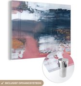 MuchoWow® Glasschilderij 40x30 cm - Schilderij acrylglas - Abstract - Verf - Design - Foto op glas - Schilderijen