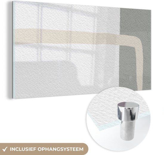 MuchoWow® Peinture sur verre 40x20 cm - Peinture sur verre acrylique - Abstrait - Minimalisme - Design - Photo sur verre - Peintures