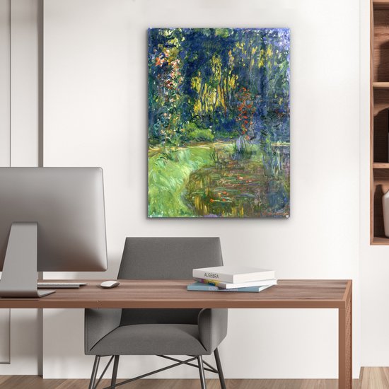 MuchoWow® Peinture sur verre - L'étang aux nénuphars - Peinture de Claude Monet - 60x80 cm - Peintures sur verre acrylique - Photo sur Glas