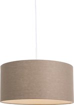 QAZQA combi - Moderne Hanglamp met kap - 1 lichts - Ø 500 mm - Bruin - Woonkamer | Slaapkamer | Keuken