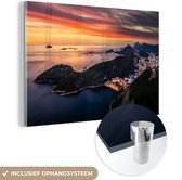 Peinture sur Verre - Rio de Janeiro au Coucher du Soleil - 180x120 cm - Peintures sur Verre Peintures - Photo sur Glas
