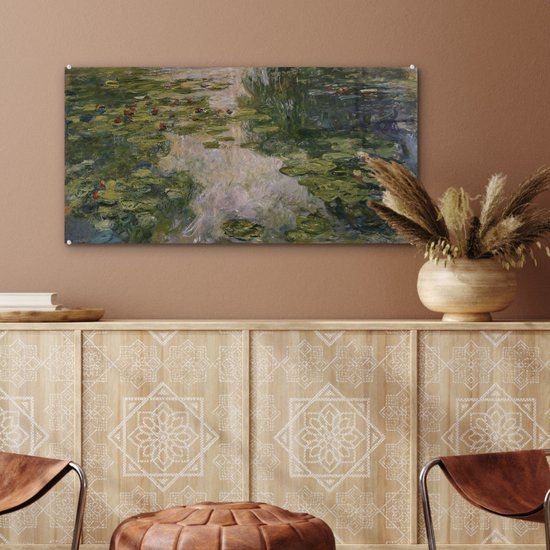 Peinture sur Verre - Nymphéas - Peinture de Claude Monet - 80x40 cm - Peintures sur Verre Peintures - Photo sur Glas