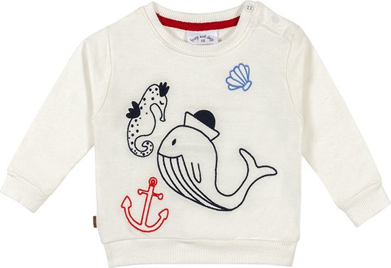 Frogs and Dogs - Jongens sweater - Offwhite - Maat74
