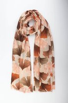 Rainbow scarf- Accessories Junkie Amsterdam- Sjaal dames- Viscose- Zand roze oranje- Goud glitter