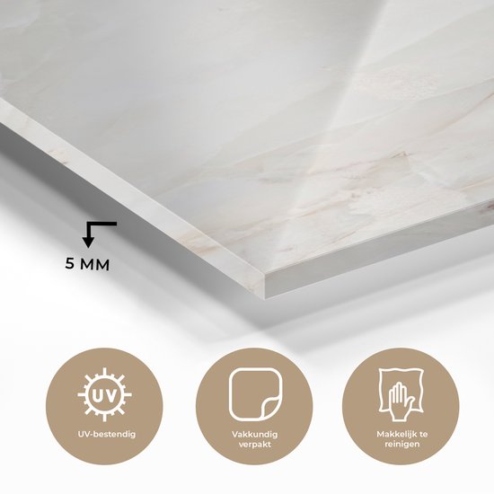 MuchoWow® Peinture sur Verre - Marbre - Veines - Nacre - 120x180 cm - Peintures sur Verre Peintures - Photo sur Glas