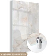 MuchoWow® Peinture sur Verre - Marbre - Veines - Nacre - 120x180 cm - Peintures sur Verre Peintures - Photo sur Glas